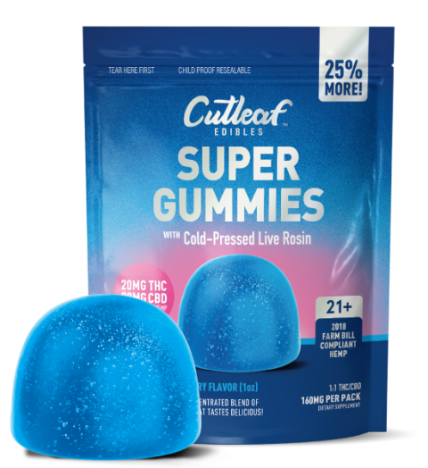 4pk Blue Raspberry 160MG Super Gummies